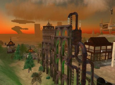 Beautiful juxtaposition of different themes within Second Life
